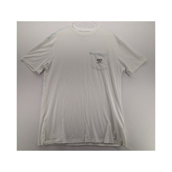 NWOT Costa Del Mar Pocket Short Sleeve T-Shirt in Snow White sz Medium - Picture 2 of 5